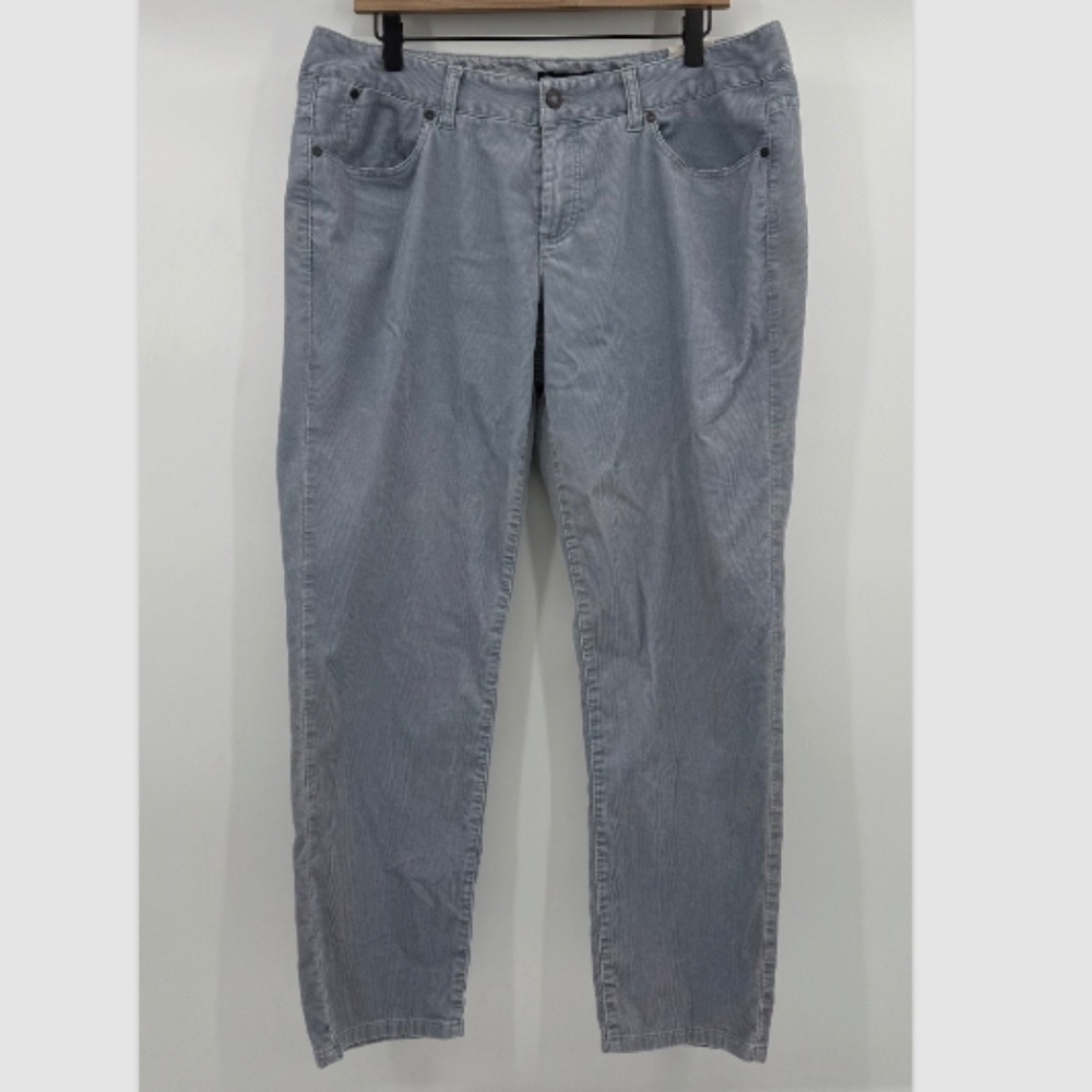 Talbots Pants Women 14W NEW Blue Corduroy Signature Ankle Hippie Boho 90s